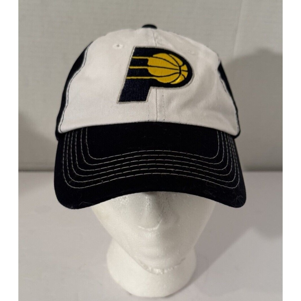 NBA‎ Indiana Pacers Hat Cap Adjustable Strap Mens Basketball Blue White & Yellow